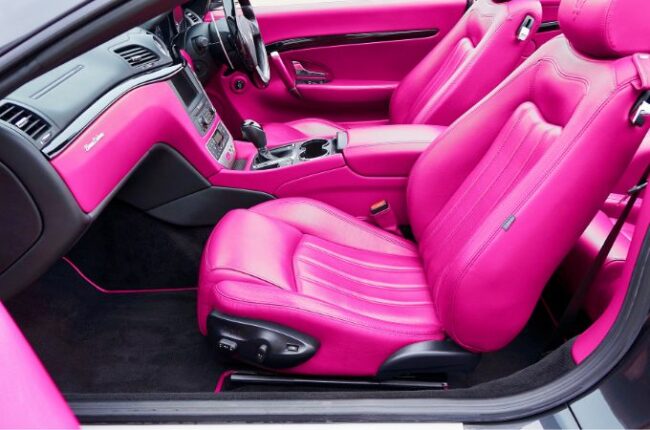 car with Trendy pink car accessories