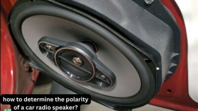 the polarity of a car radio speaker